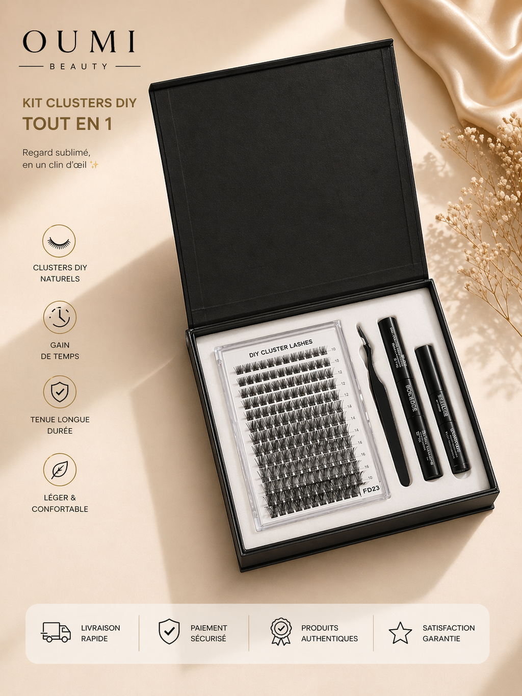 Kit Cluster Lashes – Regard intense en quelques minutes