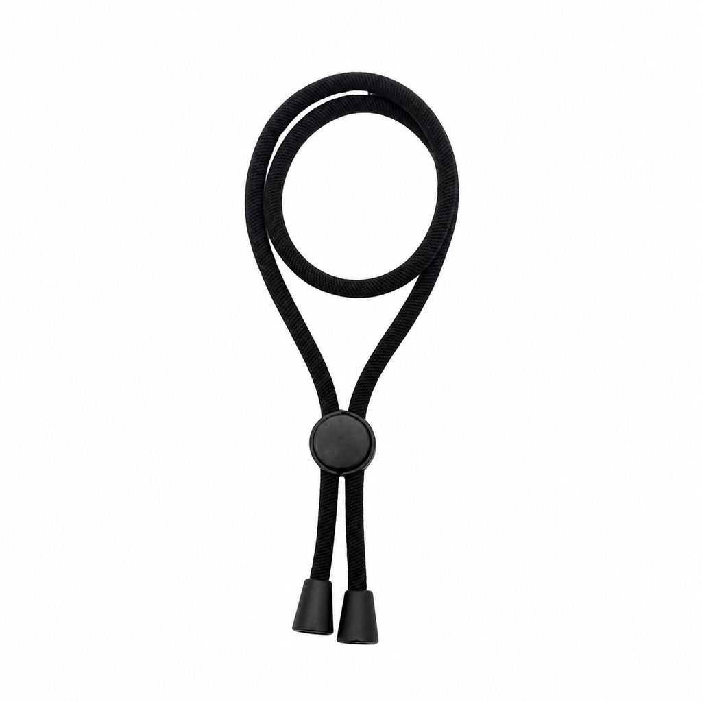 Adjustable black hair band with a smooth finish and practical design for everyday styling and effortless hair management.