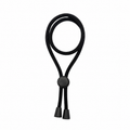 Adjustable black hair band with a smooth finish and practical design for everyday styling and effortless hair management.