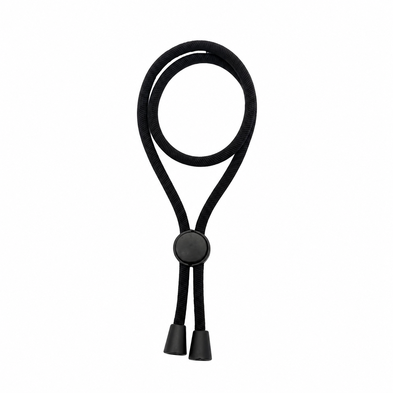 Adjustable black hair band with a smooth finish and practical design for everyday styling and effortless hair management.